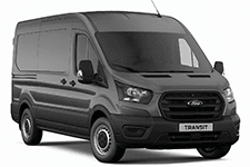 White Ford Transit SWB